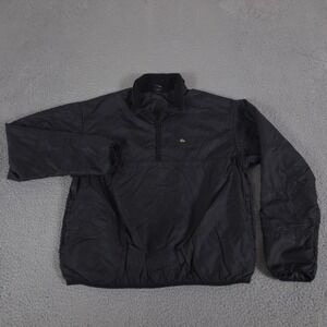 Lowe Alpine Jacket Mens XL Black 1/4 Zip Pullover Nylon Fleece Lined Collar 90s